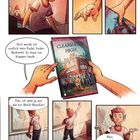 Ein Junge betrachtet ein Poster mit "CLEARWATER HIGH", spricht über sein Rudel und erkennt sich als Wolfs-Wandler im Spiegel.