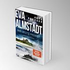 „EVA ALMSTÄDT, DIE LETZTE PREDIGT“, Bild von Wellen, Küste und einem Haus. Logo „SPIEGEL Bestseller-Autorin“.