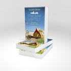 "Annabel Raven: STRALSUND ERMITTELT - Tote Dichter schreiben nicht. Ein Kriminalroman. Cover zeigt Strand mit Zelt."