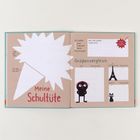Texte: "Meine Schultüte", "Größenvergleich", "Ich hatte eine/mehrere/keine Schultüte/n". Illustrationen einer Schultüte, eines Kindes und einer Katze.