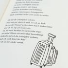 Gedicht über das Verlieren und Wiederfinden von Leichtigkeit; unten eine Illustration von zwei Koffern, Seite 19.