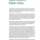 Der Text beginnt mit "Liebe Leserin, lieber Leser," und spricht über Stuhlinkontinenz, Tabus und Perspektiven für Betroffene.
