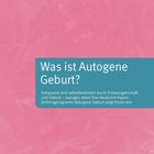 "Was ist Autogene Geburt?" Ein Programm für entspannte, selbstbestimmte Schwangerschaft und Geburt. Hintergrund rosa.