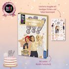 "Geburtstagsparty in Gefahr" ist ein Buchcover der "Die drei!!!". Begriffe: limitierte Ausgabe, Jubiläum, Sticker.