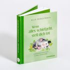 "Wenn alles schiefgeht, stell dich tot. Lebensweisheiten eines Opossums." Ein Opossum mit Blumen auf grünem Cover.