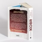 Text: "DUNKLE SCHATTEN IM SONNIGEN BORNHOLM." Beschreibung: Ein Buchrücken und Rückseite mit einem fesselnden Klappentext.