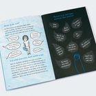 Linke Seite: "Kennst du das auch?" Illustrationen zeigen Sprechblasen mit negativen Aussagen über eine Person. Rechte Seite: "Musstest du dir auch..." mit weiteren kritischen Sätzen in Sprechblasen.