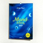 Kalender „Mondleben 2027“ von Helga Föger, blaues Design mit Monden. Enthält Hinweis auf ein Mond-Poster.