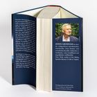 Links Textauszug aus einem Buch. Rechts Autoreninfo: John Grisham, erfolgreicher Schriftsteller, lebt in Virginia. Foto von ihm.