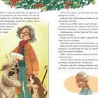 Zu sehen ist eine freundliche ältere Frau mit Brille und umarmten Hunden vor einer hellen Tür. Sie trägt einen Verband am Arm.