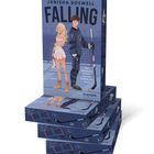 Auf einem Buchcover steht: "Janisha Boswell - FALLING. Ihre Beziehung ist fake. Sind ihre Gefühle das auch?" Illustration: Ein Paar.