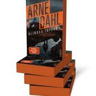 Covertext: "ARNE DAHL BLINDES INFERNO EIN NEUER FALL FÜR EVA NYMAN." Mehrere gestapelte Bücher mit düsterem Bild.