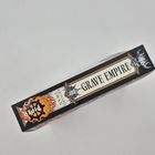 Auf der Seite steht "GRAVE EMPIRE". Links sieht man ein Logo mit Flammen und einem Zahnrad.