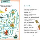 Rätsel: Wie kommt das Postschiff zum Festland zurück? 3. Freunde. Frau Waas öffnet ein Paket, darin Schachteln, ein Baby.
