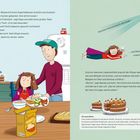 Am nächsten Morgen kommt Wanda mit ihrem Superheldinnen-Kostüm zum Esstisch. Karotten sind wichtig für die Augen...