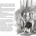 Seite 22. Mehrere Kinder stehen in einem Wald. Eines hält ein Huhn, ein anderes sitzt am Boden.