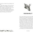 Links ein fortlaufender Dialog über eine Kammer und einen Schlüssel. Rechts der Titel "OPERATION AMULETT" und ein Text.