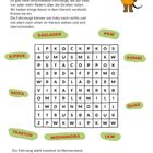 Text: "Fahrzeug-Versteck?!", "RADLADER", "PKW", "KOMBI", "TRAKTOR", "WOHNMOBIL", "LKW", "KIPPER", "MOFA", "QUAD". 

Illustration: Mausfigur oben rechts.