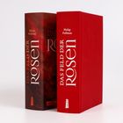 "Das Feld der Rosen", Philip Pullman. Zwei Bücher stehen, eines rot, eines mit dunklem Cover. Carlsen Logo.