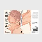 „AMBROSIA“ ist groß auf der linken Seite zu lesen. Illustration eines Mannes mit geschlossenen Augen, umarmt von Armen.