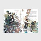 „Blitzlicht in der Dunkelheit“, nojico hayakawa, zeigt zwei Personen auf einer Treppe in einer abstrakten Illustration.
