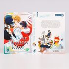 "Unzensiert", "My Dear Demon King", "Emu Soutome", "Hayabusa". Zwei Figuren in einer Anime-Illustration, ein Engel und ein Mensch, interagieren miteinander.
