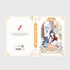 „Sommer, Sonne, Meerjungfrauen!“ steht in der Mitte. Illustration von zwei Figuren, ein Junge und ein Mädchen, mit Blumen.