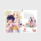 „Der Palast der Assassinen“ von Tabasa Iori. Manga-Cover mit zwei Figuren, eine dunkelhaarig, eine blond, in farbenfrohem Gewand.