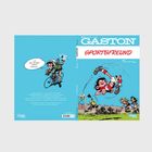 Ein Comic mit dem Titel: „Best of Gaston: Sportsfreund“. Ein Radfahrer und Fußballspieler in humorvollen Szenen.