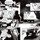 Eine Illustration mit Dialogen über eine nächtliche Autofahrt, Baustelle, verlorenes Handy und mögliche Umkehr.