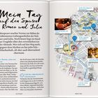 „Mein Tag auf den Spuren von Romeo und Julia.“ Links Text über Verona, rechts eine Karte mit Zeiten und Aktivitäten.