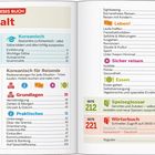 Inhaltsverzeichnis mit Kapiteln: Koreanisch, Koreanisch für Reisende, Leben!, Sicher reisen, Essen, Speiseglossar, Wörterbuch.