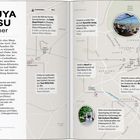 "SHIBUYA & EBISU Reiseplaner" mit Beschreibung von Sehenswürdigkeiten, Cafés und Tipps für Erkundungen. Karte inklusive.