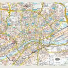Karte von Frankfurt am Main mit Stadtteilen: Bockenheim, Dornbusch, Bornheim, Riederwald, Kaiserlei, Oberrad, Sachsenhausen.