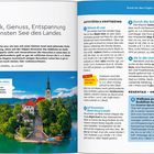 Tour A im Überblick, Kranjska Gora, Seite 32; Bled, Seite 36; Bohinj, Seite 40; Ljubljana, Seite 54. Karte von Slowenien.