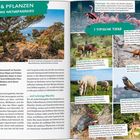 "Tiere & Pflanzen: Hinein ins Naturparadies. 7 typische Tiere: Flamingos, Mufflons, Giara-Pferde, Asinara-Esel, Gänsegeier, Schildkröten, Sardischer Hirsch."