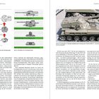 Text links: „Bild 18: ... KPz-Türmen in Ost und West.“

Text rechts: „Bild 20: Schwingturm ... Erhöhung von Hauptwaffe und Turmobetrieb.“

Links Skizzen, rechts Panzerfoto.