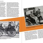 Die kuriosesten Autos aller Zeiten. Einführung. Vorführung eines Benz-Automobils von 1888. Abbildungen von Autos und Personen.
