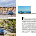 FRANKREICH. Oben: Im Sommer überlaufen, im März tote Hose: der Hafen von Cassis. Unten: Viel Cabrio- und noch mehr Oldtimer-Feeling.