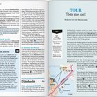 Seite 26: "WIEGE DER MARINE", "Dänholm". Seite 27: "TOUR Törn me on!" mit Karte. Infos: Start Stadthafen Stralsund, Dauer 2–4 Stunden.