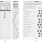 Kombirätsel, Zahlenrätsel, Zahlensalat: Verschiedene Rätsel mit Anleitungen, Nummern und Worten in Tabellen und Gitterfeldern.