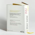 JULI ZEH PONY SHOW. Zitate über das Buch. Luchterhand. Rechts Buchrücken, links Rückseite mit Texten über den Roman.