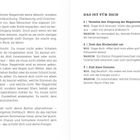 Links oben: Text über Umgang mit Negativität. Rechts oben: Tipps „Das ist für dich“ in drei Punkten strukturierter Text.