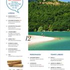 Kreisförmiger Text: "Small Talk auf Italienisch, 110 Sätze..." Links Textliste, rechts See mit grünem Hügel im Hintergrund.