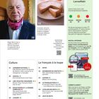 Sommaire mit Artikelnummern. Text über Edgar Morin, 104 Jahre als großer Humanist. Werbung für Sprachmagazin.