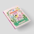 Text: "A Delicious Life", "Christina Digruber". Illustration: Person zwischen bunten Blumen und grüner Wiese.