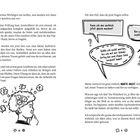 Links: Text über Vorbereitung. Mitte: Illustration eines nachdenklichen Gesichts mit Symbolen. Rechts: Sprechblasen mit Fragen.