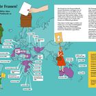 "Wahlrecht für Frauen! 37 Länder, die bis in die 1960er Jahre warteten, um Frauen das Wahlrecht zu gewähren." zeigt eine Weltkarte.