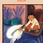 "ZULA" steht oben. Eine Illustration zeigt ein Kind, das einem pelzigen Tier freundlich die Hand reicht, umgeben von Pflanzen.