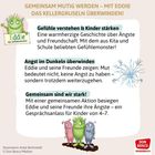 Eddie das Gefühlsmonster erklärt Kindern Ängste und Mut in warmherzigen Geschichten mit bunten Monstern als Illustration.